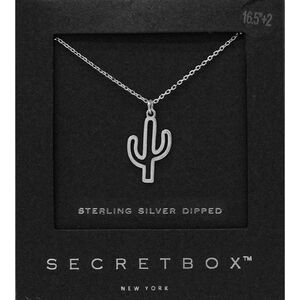 Sterling Silver Cactus Pendant Necklace